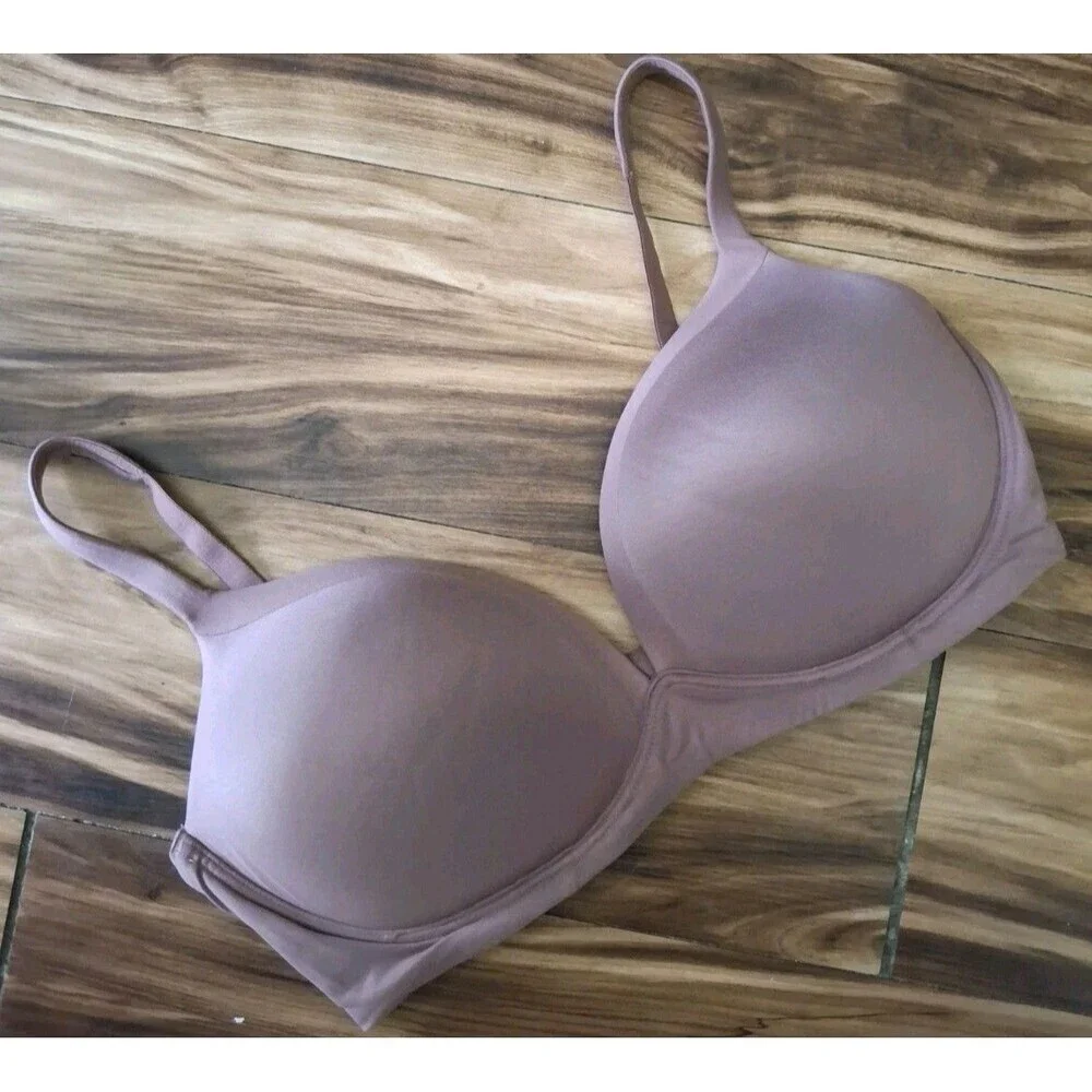 Victoria's Secret Body by Victoria Wireless Bra Sz 38DD Mauve Lightly Lined